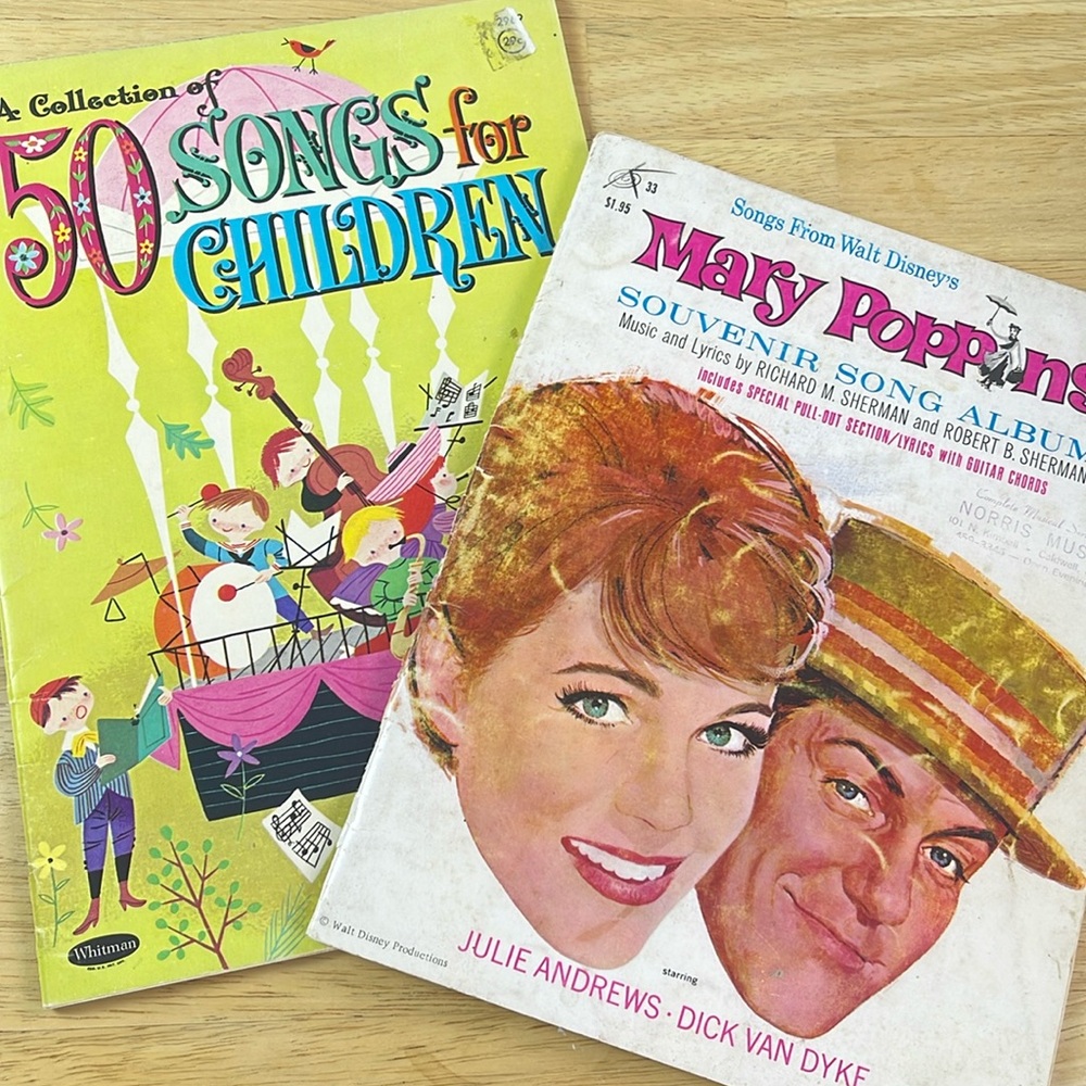 Vintage Mary Poppins 1960’s song books